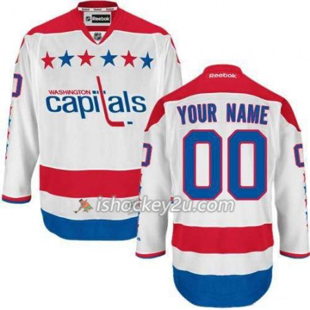 Reebok Dame NHL Washington Capitals Trøje Tilpasset Hvid Premier Tredje