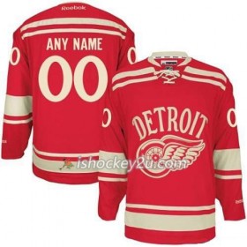 Reebok Mænd NHL Detroit Red Wings Trøje Tilpasset Rød 2014 Winter Classic