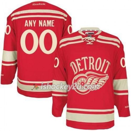 Reebok Mænd NHL Detroit Red Wings Trøje Tilpasset Rød 2014 Winter Classic