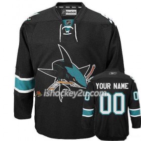 Reebok Mænd NHL San Jose Sharks Trøje Tilpasset Sort Premier Tredje