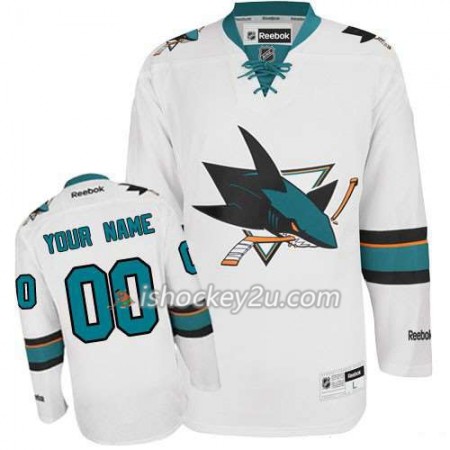 Reebok Mænd NHL San Jose Sharks Trøje Tilpasset Hvid Premier Udebane Reebok Mænd NHL San Jose Sharks Trøje Tilpasset Hvid Premier Udebane