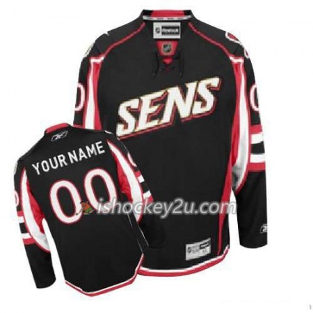 Reebok Dame NHL Ottawa Senators Trøje Tilpasset Sort Premier Tredje