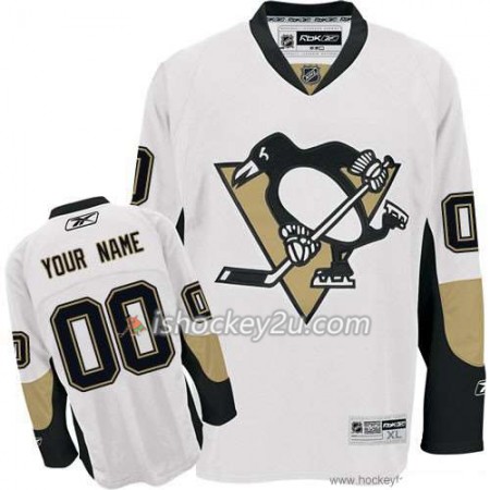 Reebok Dame NHL Pittsburgh Penguins Trøje Tilpasset Hvid Premier Udebane