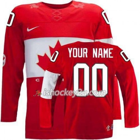 Reebok Dame NHL Canada Team Trøje Tilpasset Rød Udebane 2014