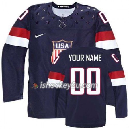 Reebok Herren USA Team Trøje Tilpasset Premier Blå Udebane 2014
