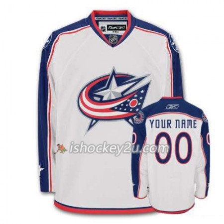 Børn NHL Columbus Blue Jackets Trøje Tilpasset Hvid Premier Udebane
