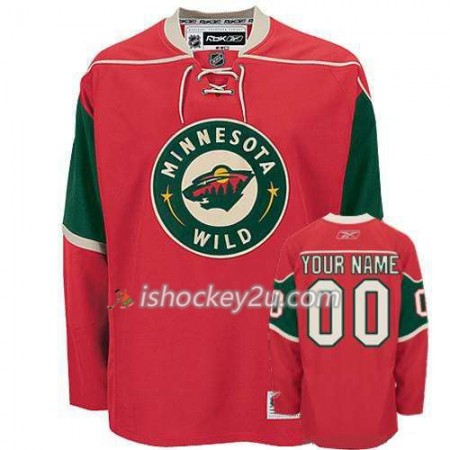Børn NHL Minnesota Wild Trøje Tilpasset Rød Premier Hjemme