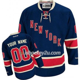 Børn NHL New York Rangers Trøje Tilpasset Blå Premier Tredje