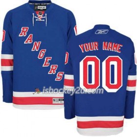 Børn NHL New York Rangers Trøje Tilpasset Blå Premier Hjemme