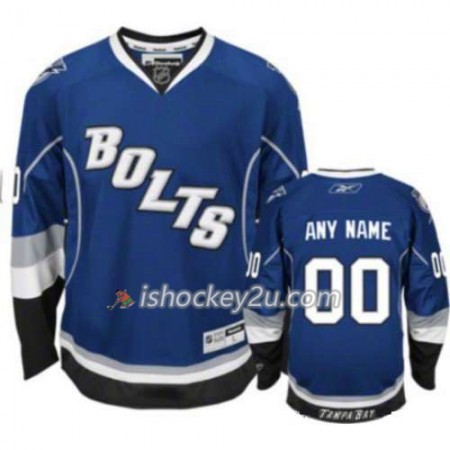 Børn NHL Tampa Bay Lightning Trøje Tilpasset Blå Premier Tredje