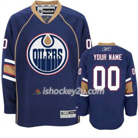 Børn NHL Edmonton Oilers Trøje Tilpasset Blå Premier Tredje