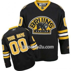Reebok Mænd NHL Boston Bruins Trøje Tilpasset Sort Premier Tredje
