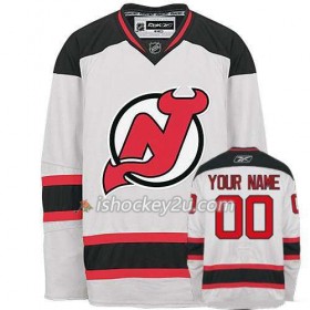 Børn NHL New Jersey Devils Trøje Tilpasset Hvid Premier Udebane