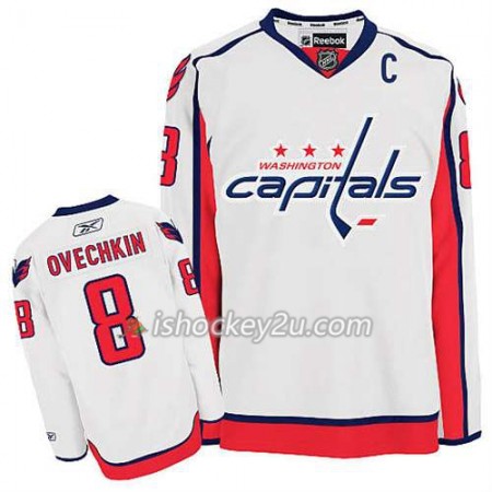 Reebok Mænd NHL Washington Capitals Trøje Alex Ovechkin #8 Udebane Hvid