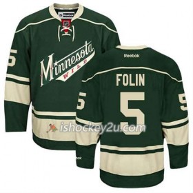 Reebok Mænd NHL Minnesota Wild Trøje Christian Folin #5 Tredje Grøn