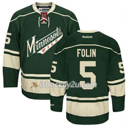 Reebok Mænd NHL Minnesota Wild Trøje Christian Folin #5 Tredje Grøn