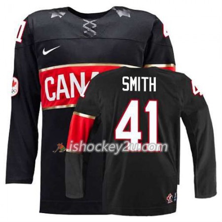 Reebok Dame NHL Canada Team Trøje Mike Smith #41 Tredje Sort