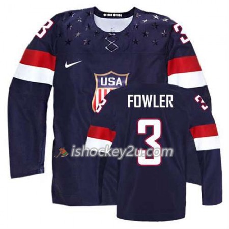 Reebok Dame NHL USA Team Trøje Cam Fowler #3 Udebane Sort