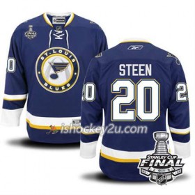 Reebok NHL St. Louis Blues Trøje Alexander Steen #20 Blå Tredje 2016 Stanley Cup