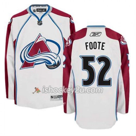 Reebok Mænd NHL Colorado Avalanche Trøje Adam Foote #52 Udebane Hvid Reebok Mænd NHL Colorado Avalanche Trøje Adam Foote #52 Udebane Hvid