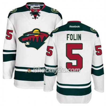 Reebok Mænd NHL Minnesota Wild Trøje Christian Folin #5 Udebane Hvid
