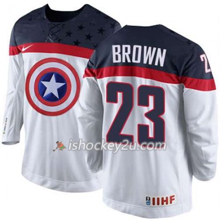 Reebok Mænd NHL USA Team Trøje Dustin Brown #23 Hvid