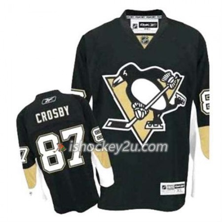 Reebok Mænd NHL Pittsburgh Penguins Trøje Sidney Crosby 87 Sort Hjemme
