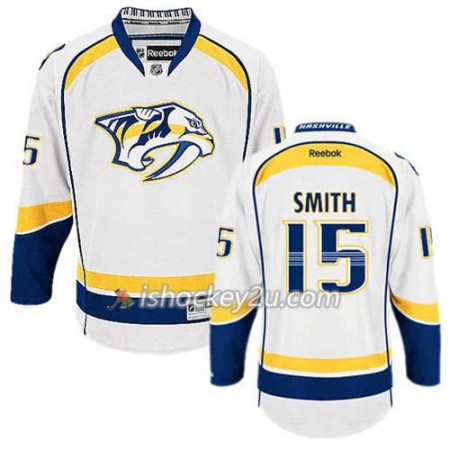Reebok Mænd NHL Nashville Predators Trøje Craig Smith #15 Udebane Hvid