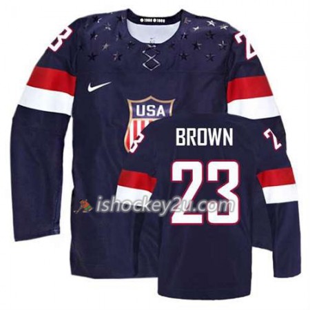 Reebok Mænd NHL USA Team Trøje Dustin Brown #23 Udebane Blå