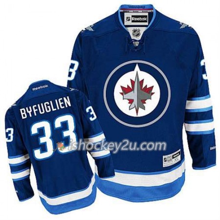 Reebok Mænd NHL Winnipeg Jets Trøje Dustin Byfuglien #33 Hjemme Blå