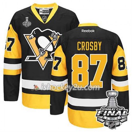 Reebok NHL Pittsburgh Penguins Trøje Sidney Crosby #87 Tredje 2016 Stanley Cup Reebok NHL Pittsburgh Penguins Trøje Sidney Crosby #87 Tredje 2016 Stanley Cup