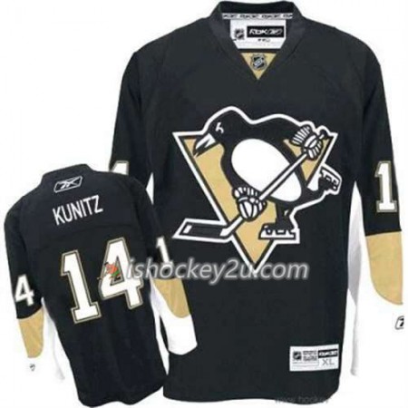 Reebok Mænd NHL Pittsburgh Penguins Trøje Chris Kunitz 14 Sort Hjemme