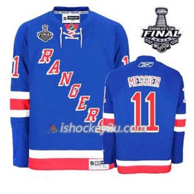 Reebok Mænd NHL New York Rangers Trøje Mark Messier #11 Hjemme Blå 2014 Stanley Cup