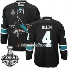 Reebok NHL San Jose Sharks Trøje #4 Brenden Dillon Sort Tredje 2016 Stanley Cup
