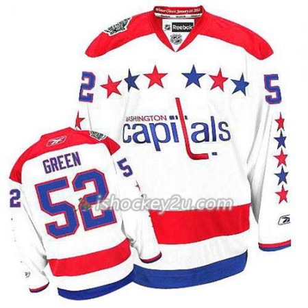 Reebok Mænd NHL Washington Capitals Trøje Mike Grøn #52 Tredje Hvid
