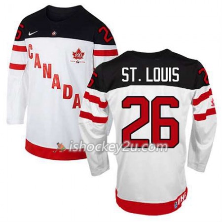 Børn NHL Canada Team Trøje Martin St. Louis #26 100th Anniversary Hvid