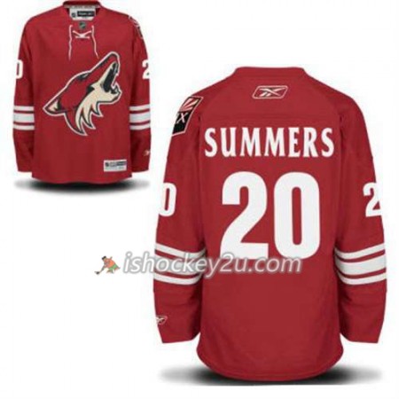Reebok Mænd NHL Phoenix Coyotes Chris Summers 20 Vinrød Hjemme