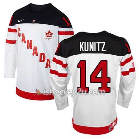 Reebok Mænd NHL Canada Team Trøje Chris Kunitz #14 100th Anniversary Hvid