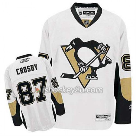 Reebok Mænd NHL Pittsburgh Penguins Trøje Sidney Crosby 87 Hvid Udebane