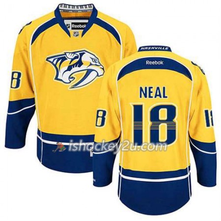 Reebok Mænd NHL Nashville Predators Trøje James Neal #18 Hjemme Guld Reebok Mænd NHL Nashville Predators Trøje James Neal #18 Hjemme Guld