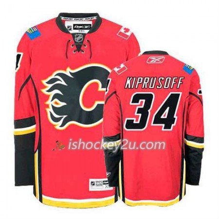 Reebok Mænd NHL Calgary Flames Trøje Miikka Kiprusoff #34 Hjemme Rød