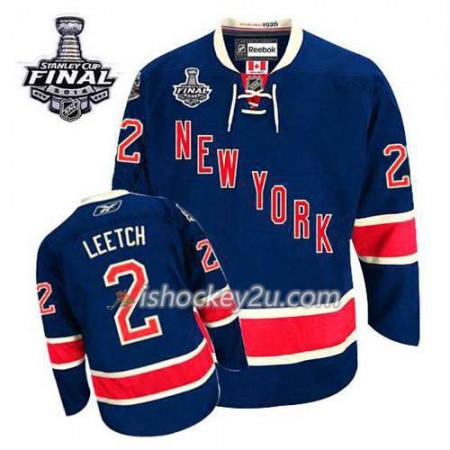 Reebok Mænd NHL New York Rangers Trøje Brian Leetch Blå #2 Tredje 2014 Stanley Cup