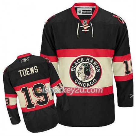 Reebok Mænd NHL Chicago Blackhawks Trøje Jonathan Toews #19 Ny Tredje Sort