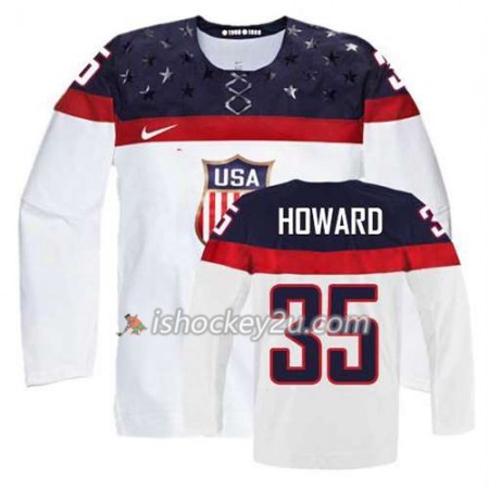 Børn NHL USA Team Trøje Jimmy Howard #35 Hjemme Hvid