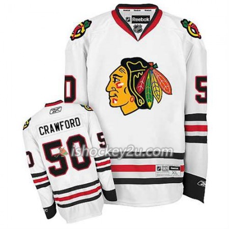 Børn NHL Chicago Blackhawks Trøje Corey Crawford #50 Premier Udebane Hvid