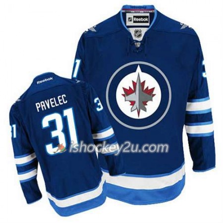 Reebok Mænd NHL Winnipeg Jets Trøje Ondrej Pavelec #31 Hjemme Blå
