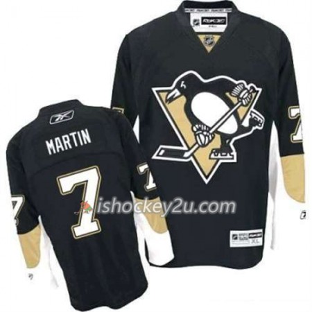 Reebok Mænd NHL Pittsburgh Penguins Trøje Paul Martin 7 Sort Hjemme