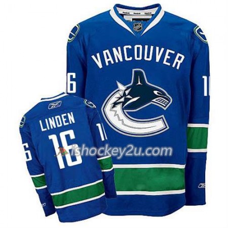 Reebok Mænd NHL Vancouver Canucks Trøje Trevor Linden #16 Hjemme Blå
