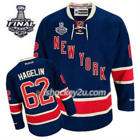Reebok Mænd NHL New York Rangers Trøje Brian Leetch #62 Tredje Blå 2014 Stanley Cup