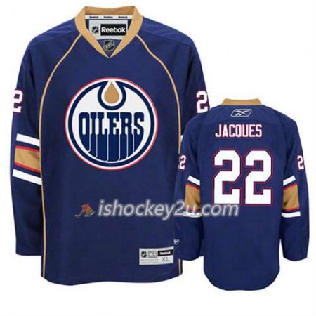 Reebok Mænd NHL Edmonton Oilers Trøje Jean-Francois Jacques #22 Tredje Blå